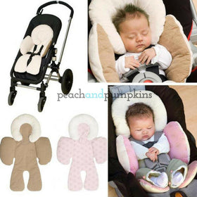 Reversible Baby Seat Support - Peach and Pumpkins