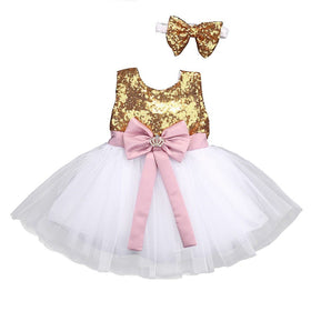 Ball Gown Dress - Peach and Pumpkins