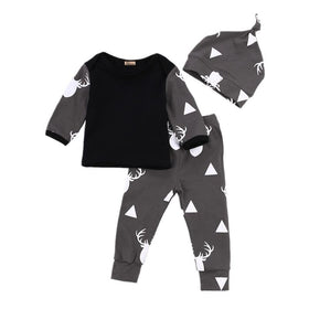 Raf's Deer Printed Tracksuit - Peach and Pumpkins