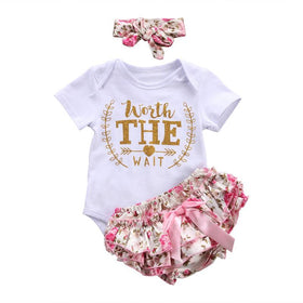 "Worth The Way" Romper Set - Peach and Pumpkins