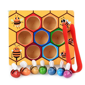 Baby Wooden Beehive - Peach and Pumpkins