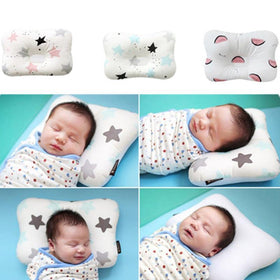 Mini Baby Flat Head Pillow - Peach and Pumpkins