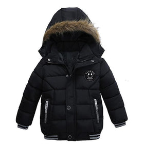 Classic Hooded Warm Jacket - Peach and Pumpkins
