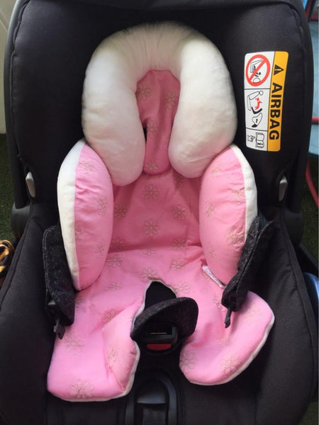 Reversible Baby Seat Support - Peach and Pumpkins