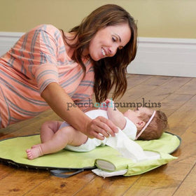 JJOVCE Portable Baby Diaper Changing Clutch - Peach and Pumpkins