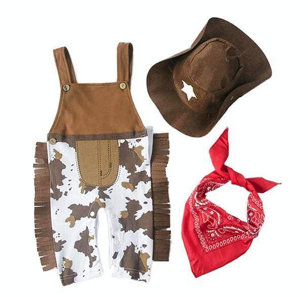 Cowboy Jumpsuit Set - Peach and Pumpkins