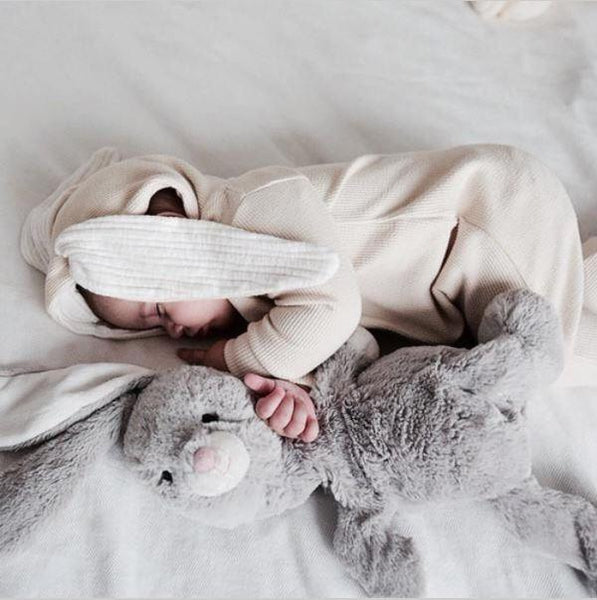 FunnyBunny Baby Romper - Peach and Pumpkins