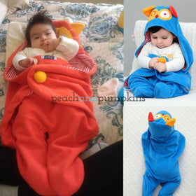 IYEAL Baby Animal Swaddle Suit - Peach and Pumpkins