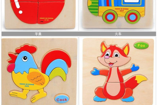 3D Wooden Puzzle - Peach and Pumpkins