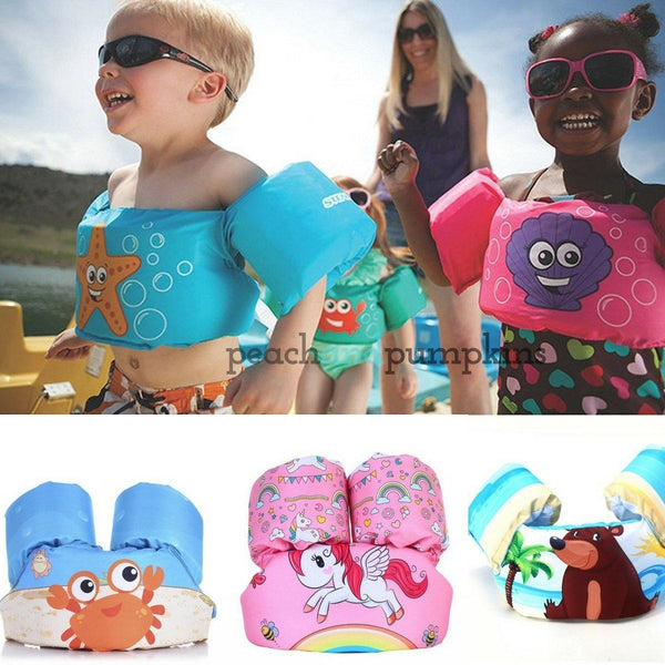 Lyonava Cartoon Puddle Jumpers - Peach and Pumpkins