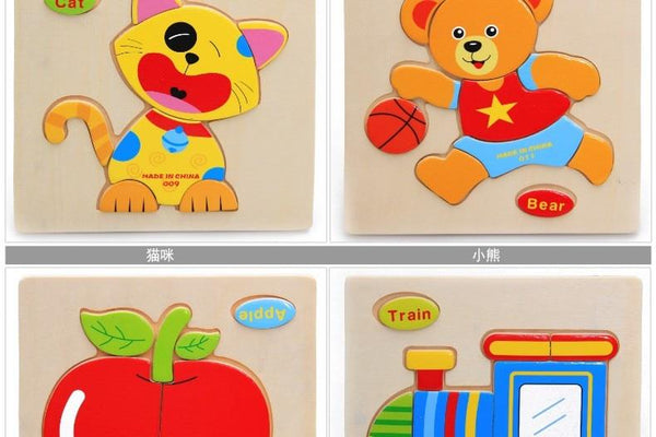 3D Wooden Puzzle - Peach and Pumpkins