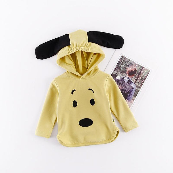 Beagle Hooded Sweater - Peach and Pumpkins