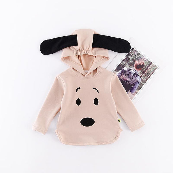 Beagle Hooded Sweater - Peach and Pumpkins