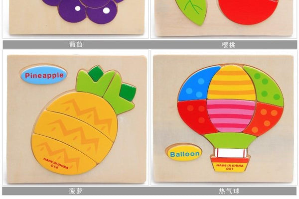 3D Wooden Puzzle - Peach and Pumpkins