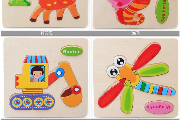 3D Wooden Puzzle - Peach and Pumpkins