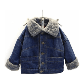 Denim Thick Jacket - Peach and Pumpkins