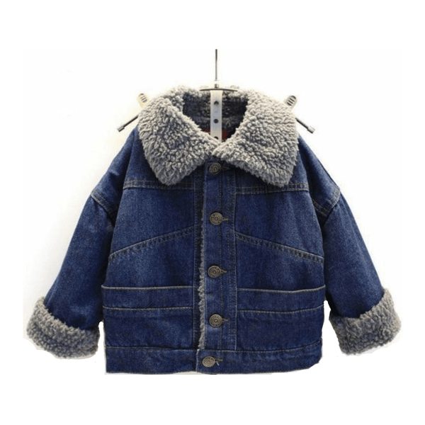 Denim Thick Jacket - Peach and Pumpkins