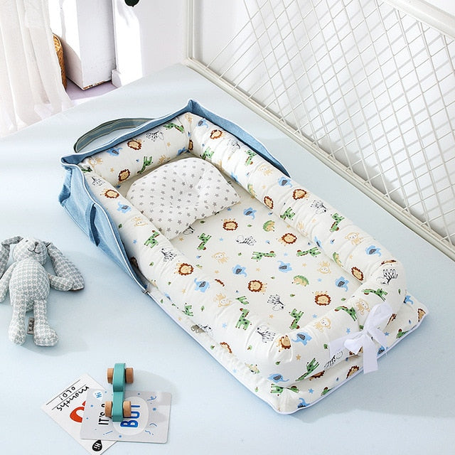 Baby Nest Bed Crib Newborn Baby Nest Cot Cribs Infant Portable Cotton Crib  Travel Cradle Cushion