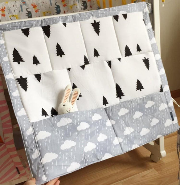 MuslinTree Cot Organiser - Peach and Pumpkins