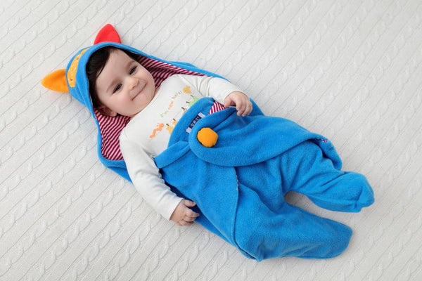 IYEAL Baby Animal Swaddle Suit - Peach and Pumpkins