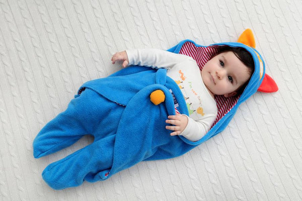 IYEAL Baby Animal Swaddle Suit - Peach and Pumpkins