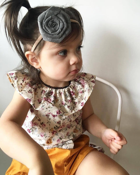 Summer Floral Tank Top + Shorts - Peach and Pumpkins