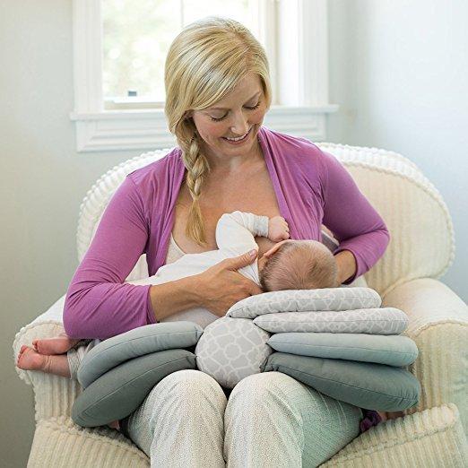 Adjustable Nursing Breastfeeding Pillow - Peach and Pumpkins