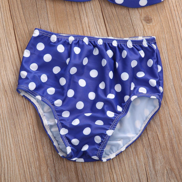 Blue Polkadot Bikini - Peach and Pumpkins