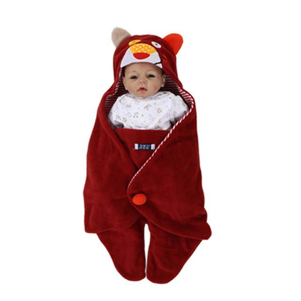 IYEAL Baby Animal Swaddle Suit - Peach and Pumpkins