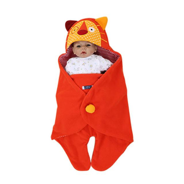 IYEAL Baby Animal Swaddle Suit - Peach and Pumpkins