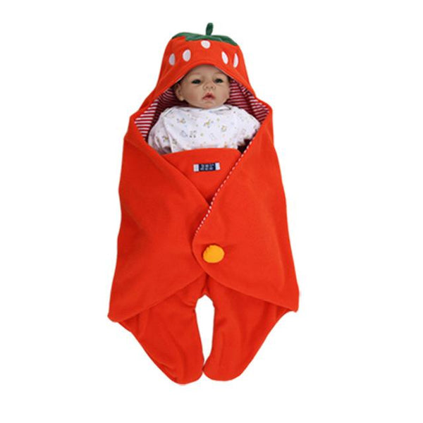 IYEAL Baby Animal Swaddle Suit - Peach and Pumpkins