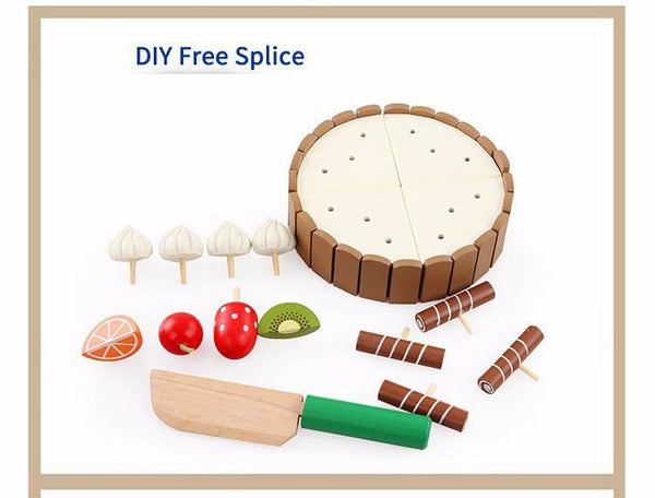 Wooden Cake Toy - Peach and Pumpkins