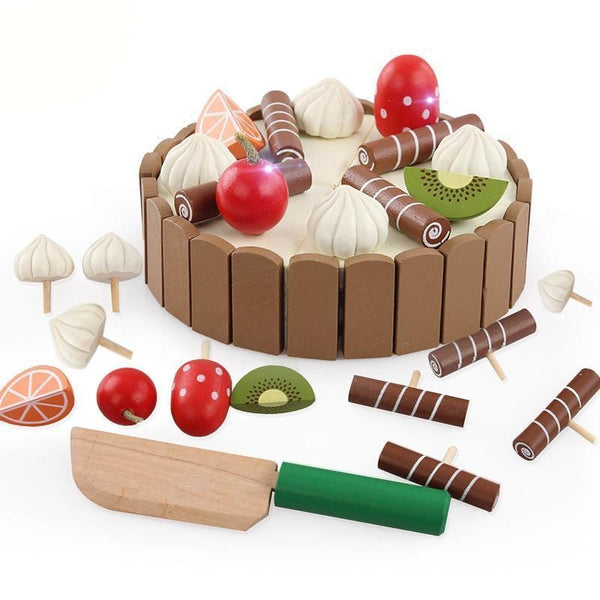 Wooden Cake Toy - Peach and Pumpkins