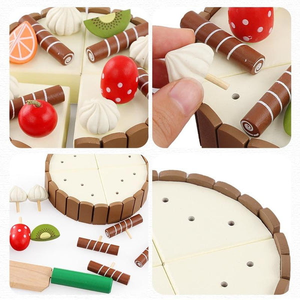 Wooden Cake Toy - Peach and Pumpkins