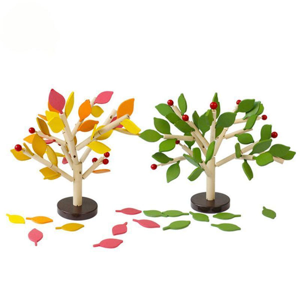 Wooden Tree - Peach and Pumpkins