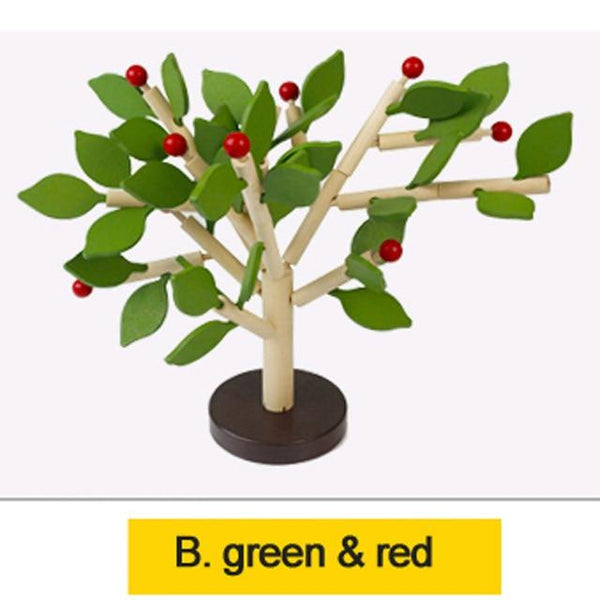 Wooden Tree - Peach and Pumpkins