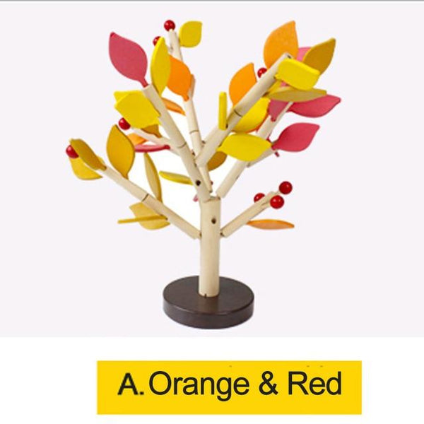 Wooden Tree - Peach and Pumpkins