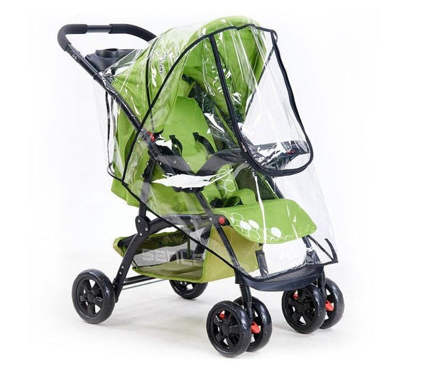 Waterproof Stroller Plastic Shield - Peach and Pumpkins