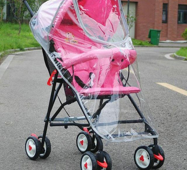 Waterproof Stroller Plastic Shield - Peach and Pumpkins