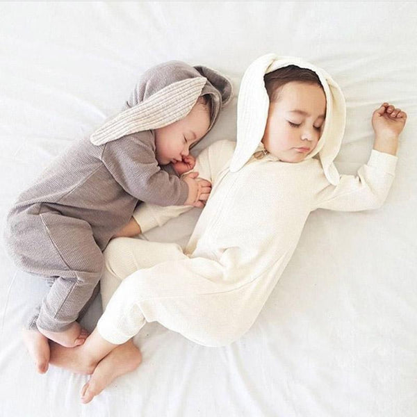 FunnyBunny Baby Romper - Peach and Pumpkins