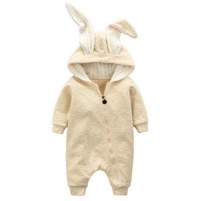 FunnyBunny Baby Romper - Peach and Pumpkins