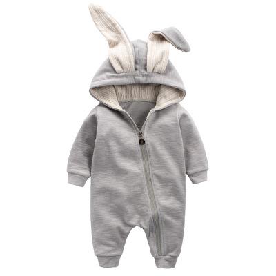 FunnyBunny Baby Romper - Peach and Pumpkins