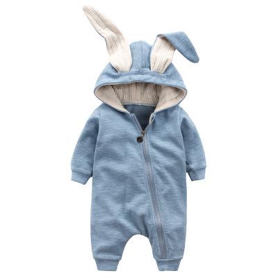 FunnyBunny Baby Romper - Peach and Pumpkins