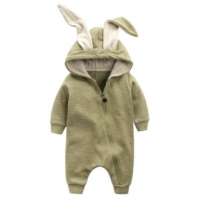 FunnyBunny Baby Romper - Peach and Pumpkins