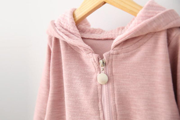 FunnyBunny Baby Romper - Peach and Pumpkins