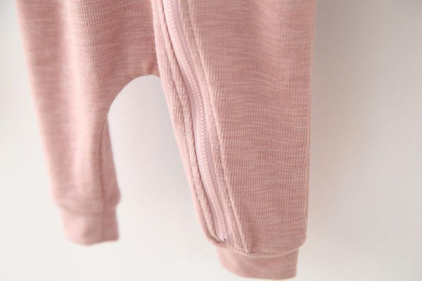 FunnyBunny Baby Romper - Peach and Pumpkins