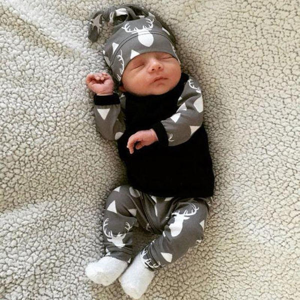 Raf's Deer Printed Tracksuit - Peach and Pumpkins