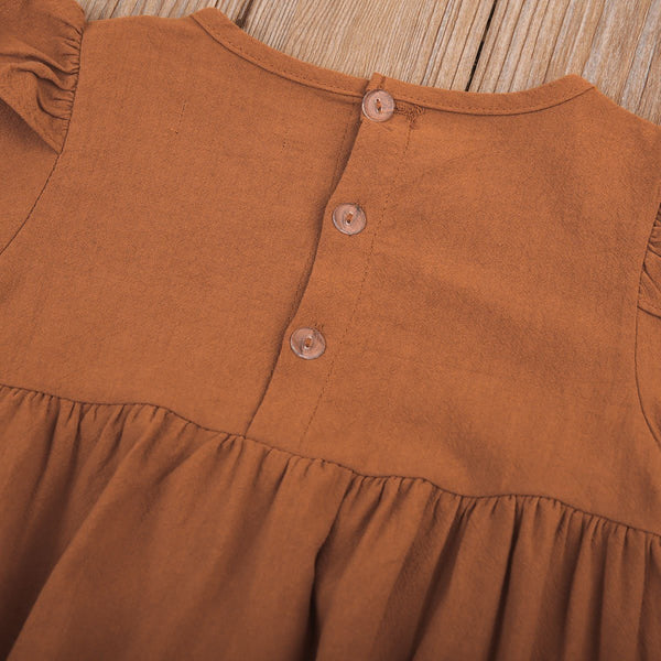 Vintage Long Sleeve Romper - Peach and Pumpkins