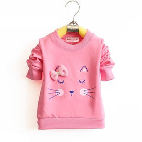 Pretty Cat Pullover - Peach and Pumpkins