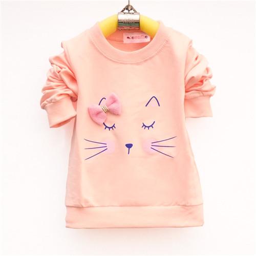 Pretty Cat Pullover - Peach and Pumpkins